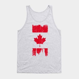 Canadian Flag - Variant - Red - Distressed Tank Top